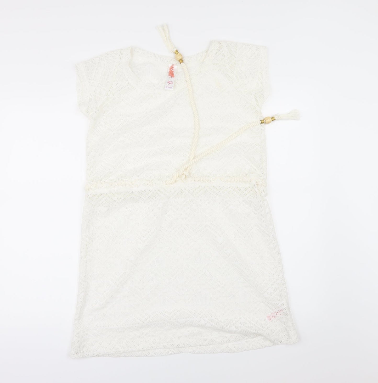 Primark Womens White   T-Shirt Dress  Size 8  - beach dress