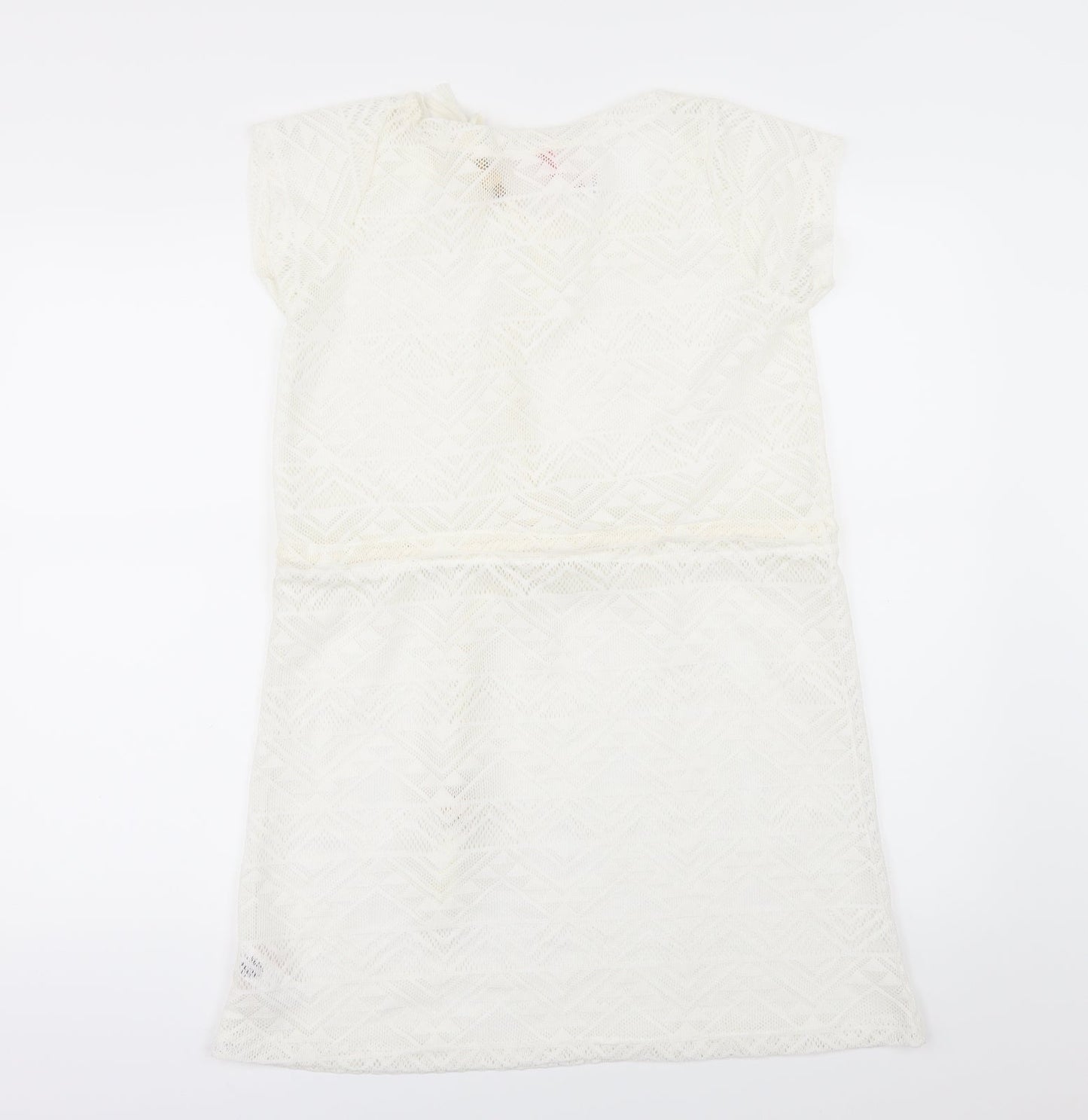 Primark Womens White   T-Shirt Dress  Size 8  - beach dress