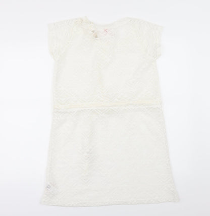 Primark Womens White   T-Shirt Dress  Size 8  - beach dress