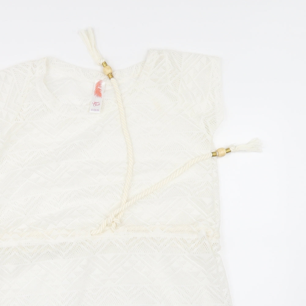 Primark Womens White   T-Shirt Dress  Size 8  - beach dress