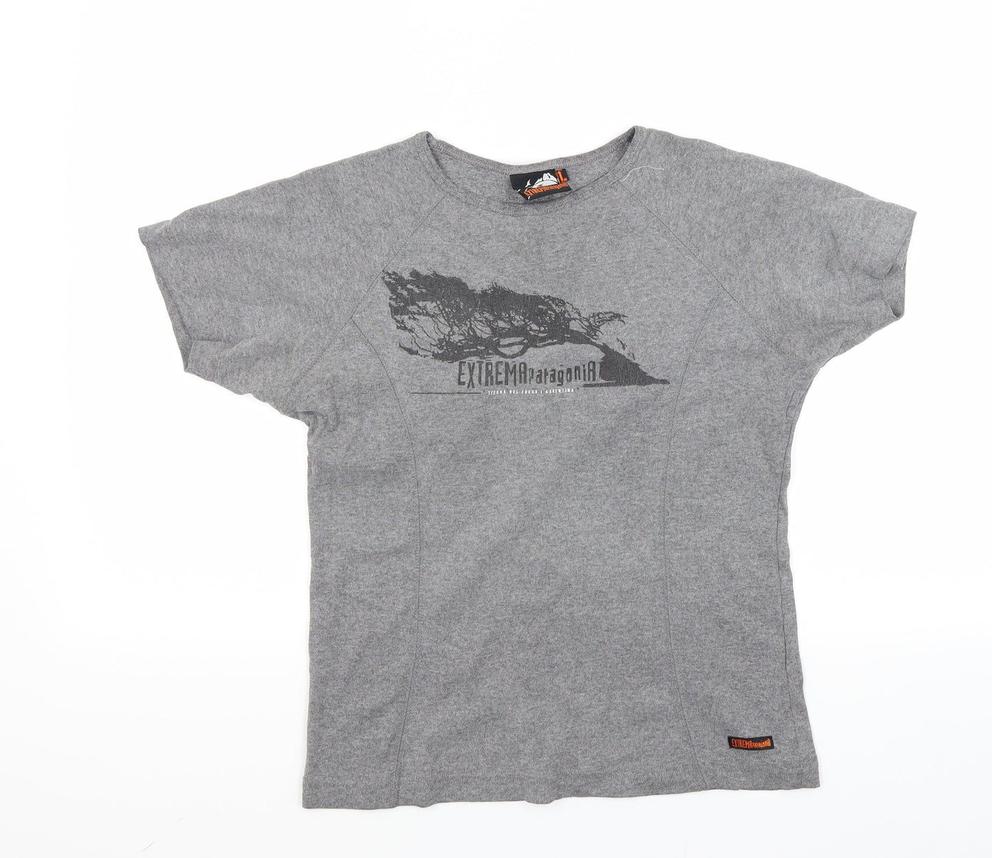 Extreamapatagomia Boys Grey   Basic T-Shirt Size L