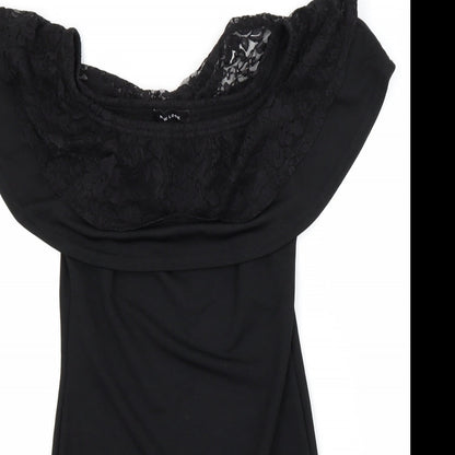 New Look Womens Black   T-Shirt Dress  Size 10