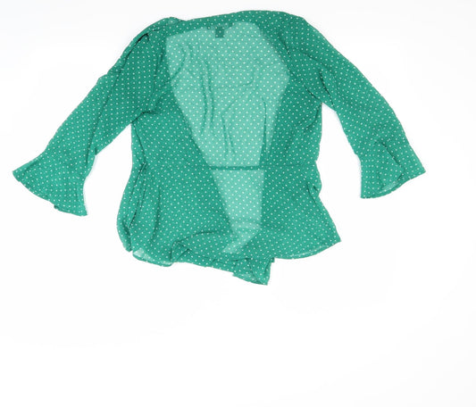 Primark Womens Green Polka Dot  Basic Blouse Size 6