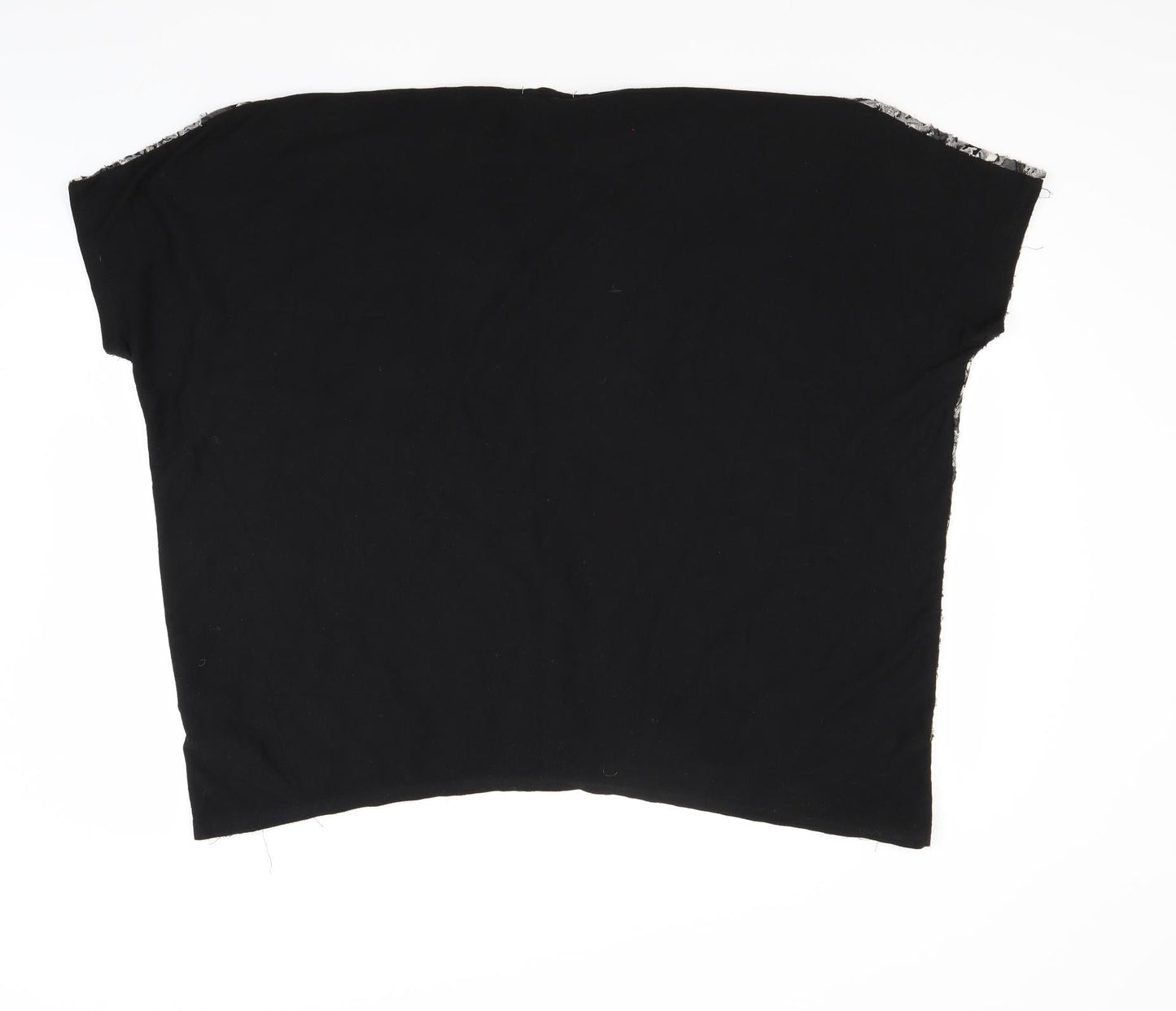 Womens UK Size M Apricot Black Basic T-Shirt