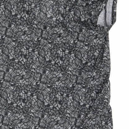 H&M Womens Black Floral  Basic T-Shirt Size L