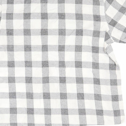 Mens UK Size XL Ceader wood state White  Button-Up Short Sleeve Casual Shirt