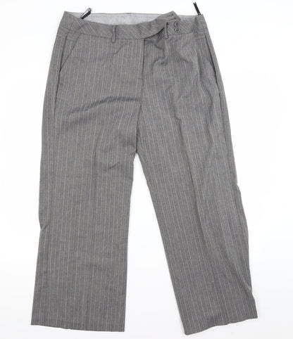 Womens UK Size M Marks and Spencer Regular Fit  Grey Trousers