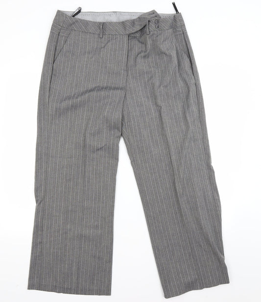 Womens UK Size M Marks and Spencer Regular Fit  Grey Trousers