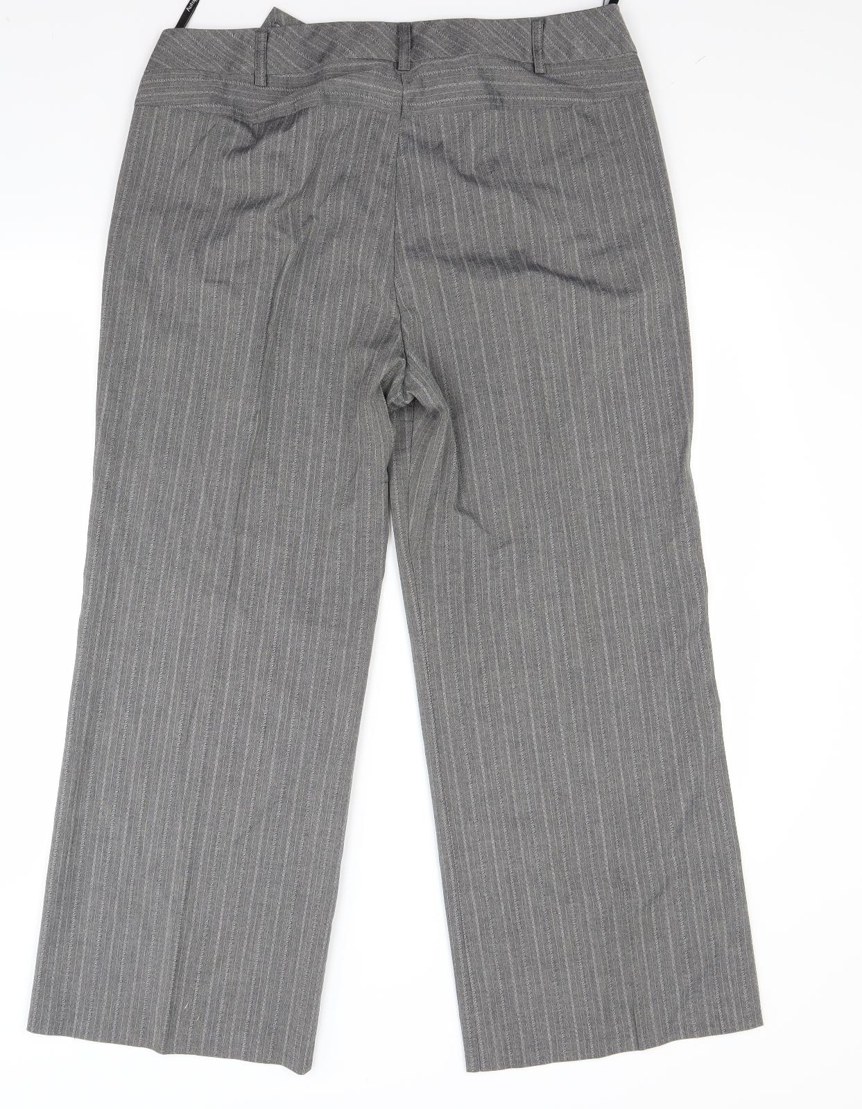 Womens UK Size M Marks and Spencer Regular Fit  Grey Trousers