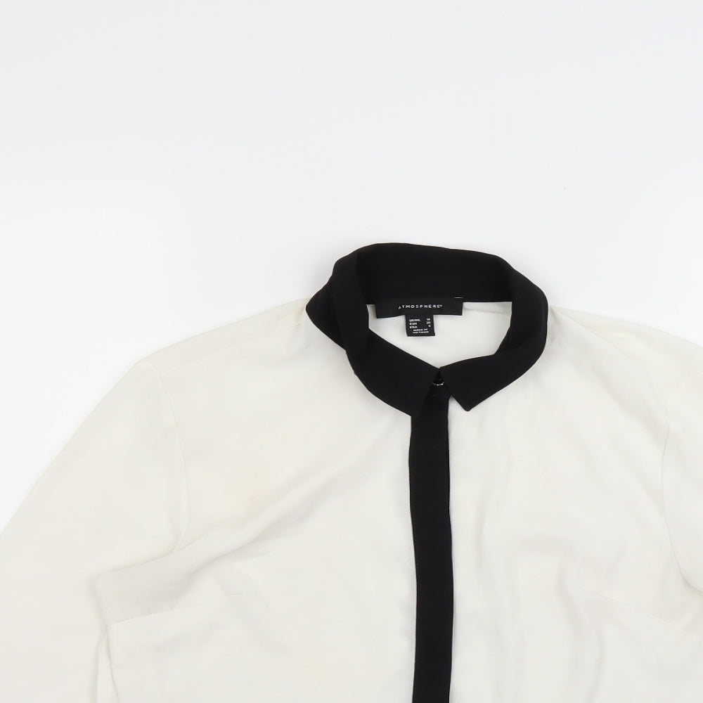 Atmosphere Womens White   Basic Blouse Size 10