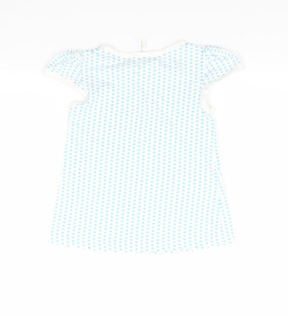 Greenbaby Girls Blue   Basic T-Shirt Size 4-5 Years