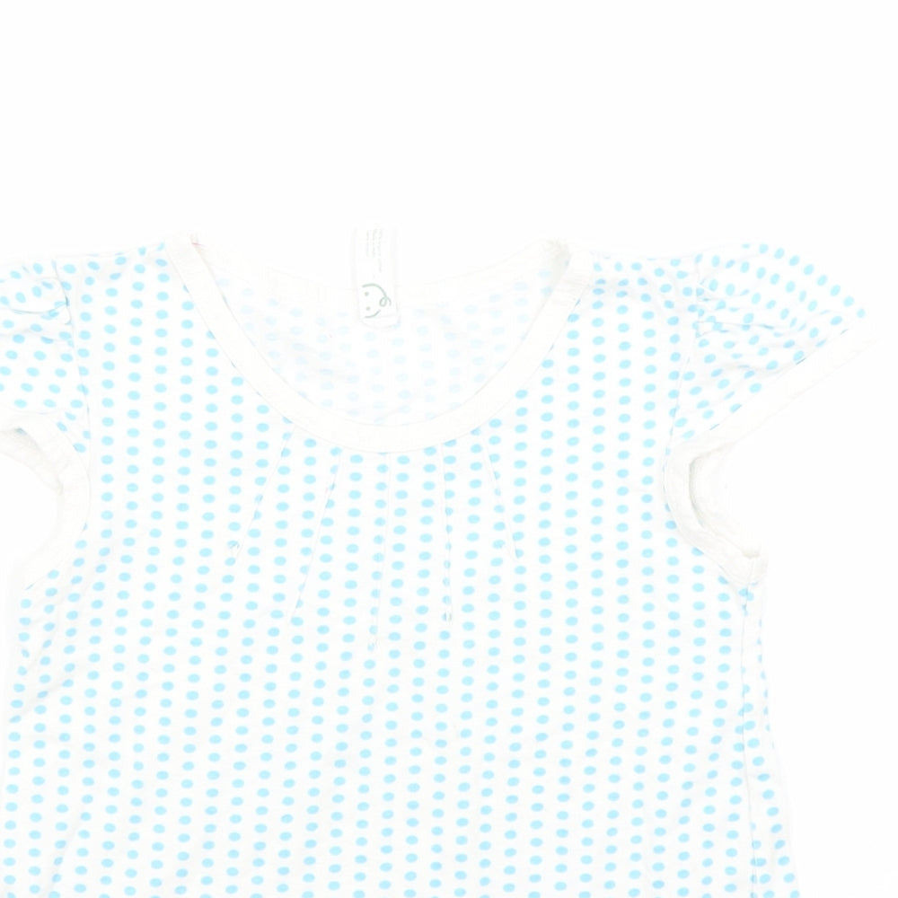Greenbaby Girls Blue   Basic T-Shirt Size 4-5 Years