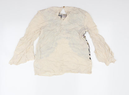 Womens UK Size XS H&M Brown Basic Blouse