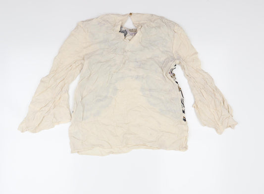 Womens UK Size XS H&M Brown Basic Blouse