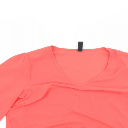 Womens UK Size S Yas Red Basic Blouse