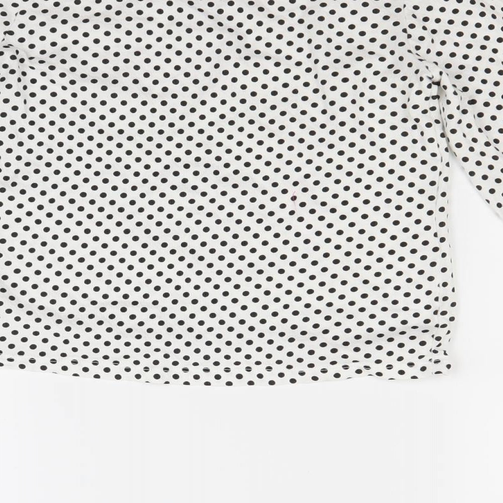F&F Girls White Polka Dot  Pullover Sweatshirt Size 11 Years