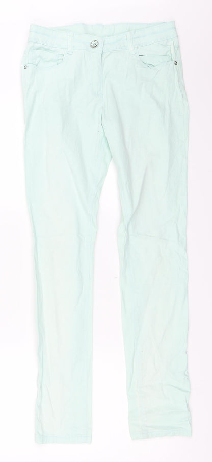 Yigga Girls Green   Straight Jeans Size 14 Years