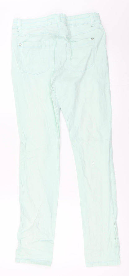 Yigga Girls Green   Straight Jeans Size 14 Years