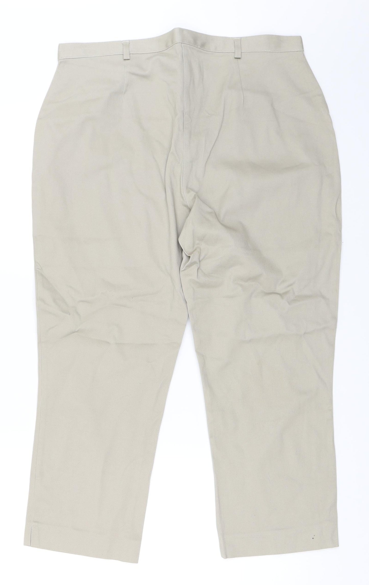 Alexana Womens Beige   Cropped Trousers Size XL L23 in