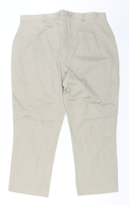 Alexana Womens Beige   Cropped Trousers Size XL L23 in