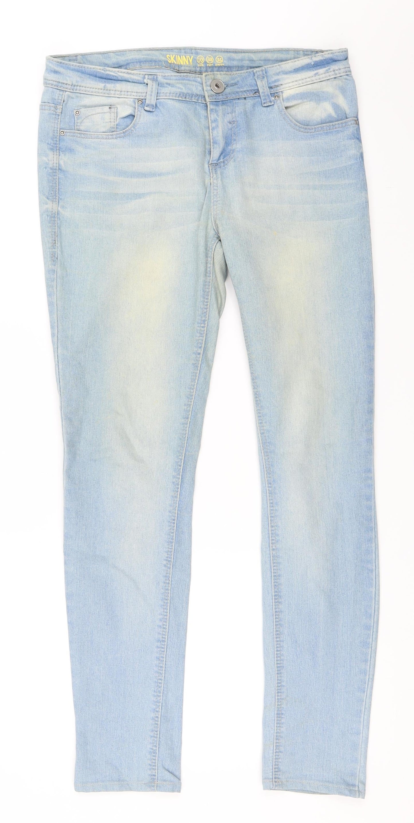 Primark Womens Blue  Denim Straight Jeans Size 10 L29 in
