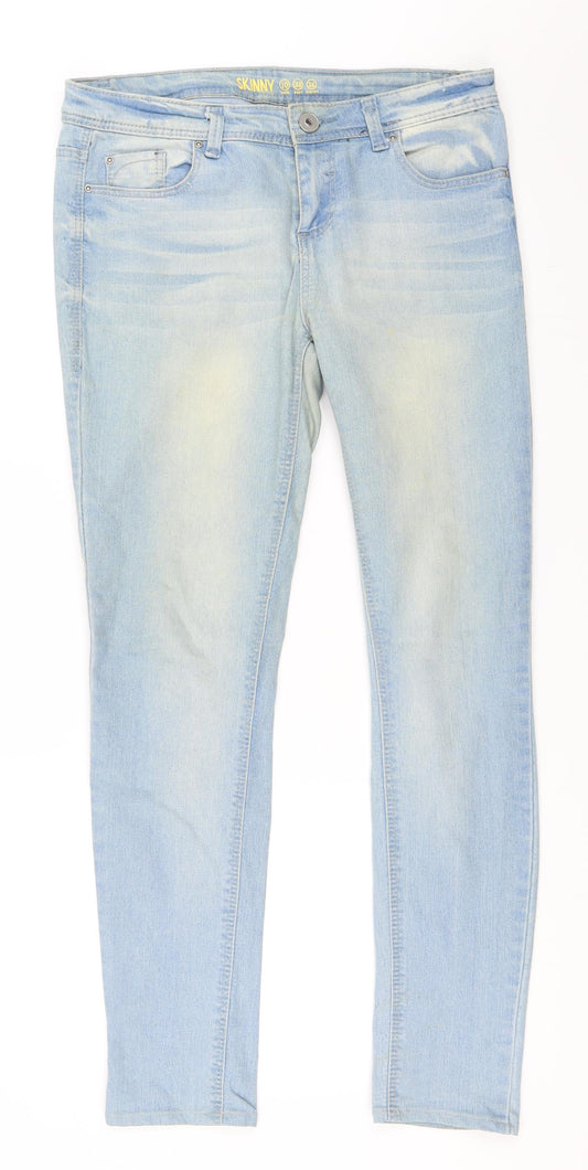 Primark Womens Blue  Denim Straight Jeans Size 10 L29 in