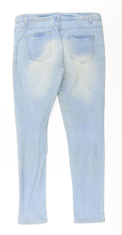 Primark Womens Blue  Denim Straight Jeans Size 10 L29 in