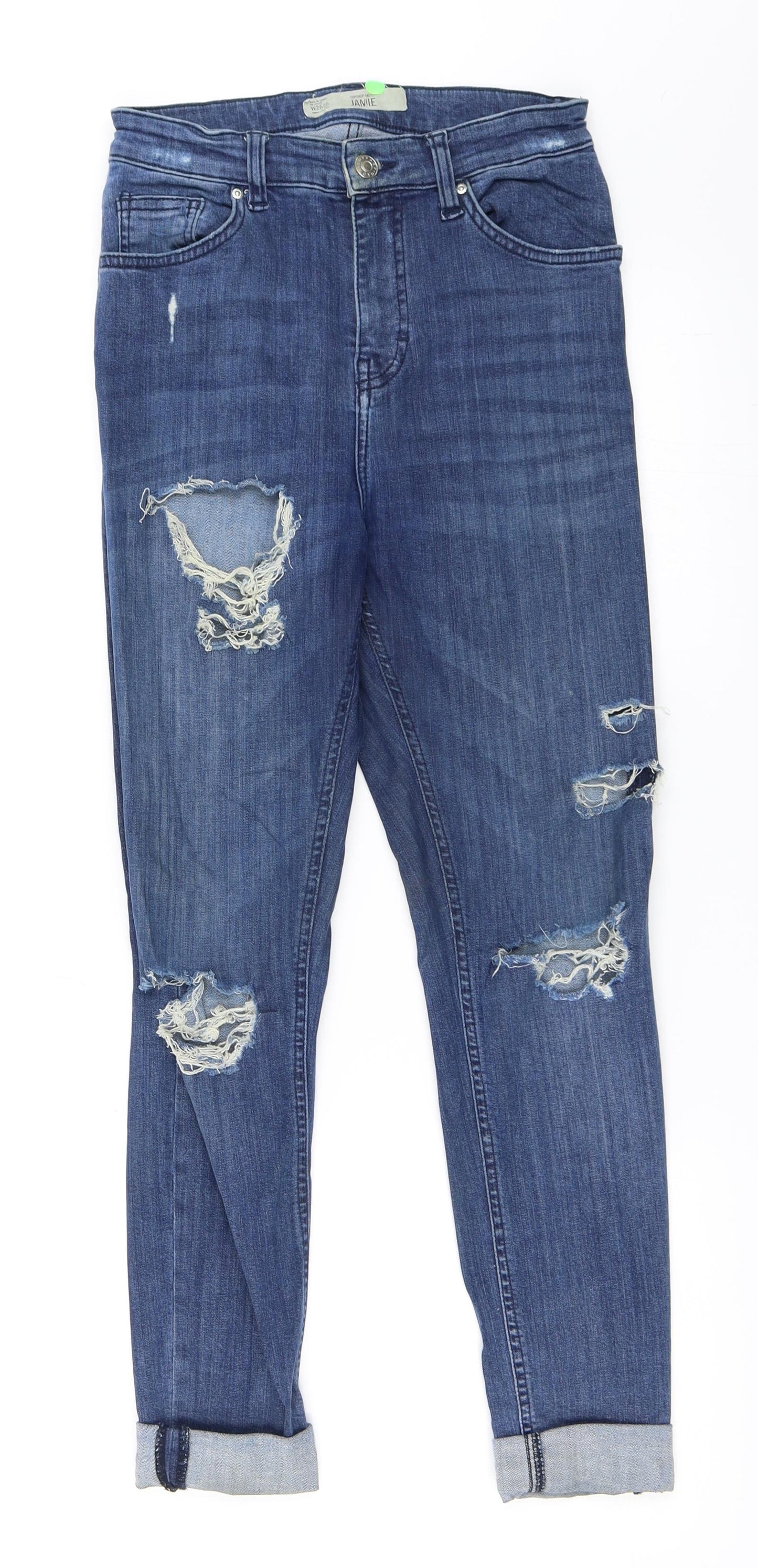 Topshop Womens Blue  Denim Skinny Jeans Size 26 in L32 in - Jamie Jeans