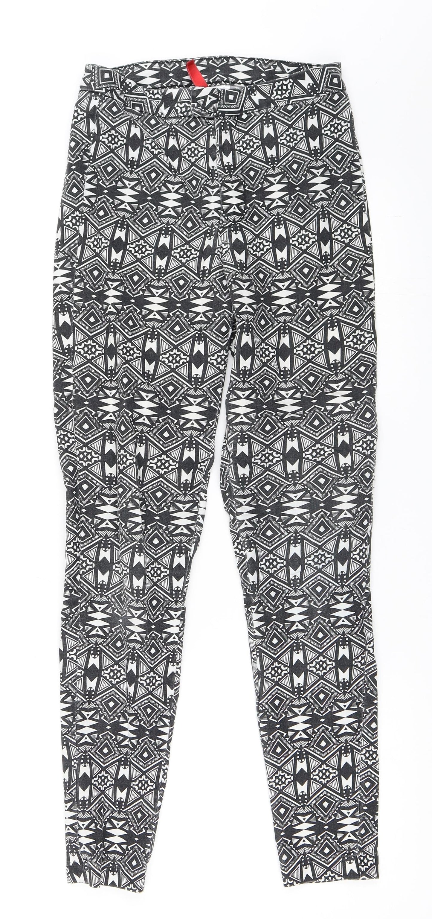 Womens UK Size 34 H&M Regular Fit  Black Trousers