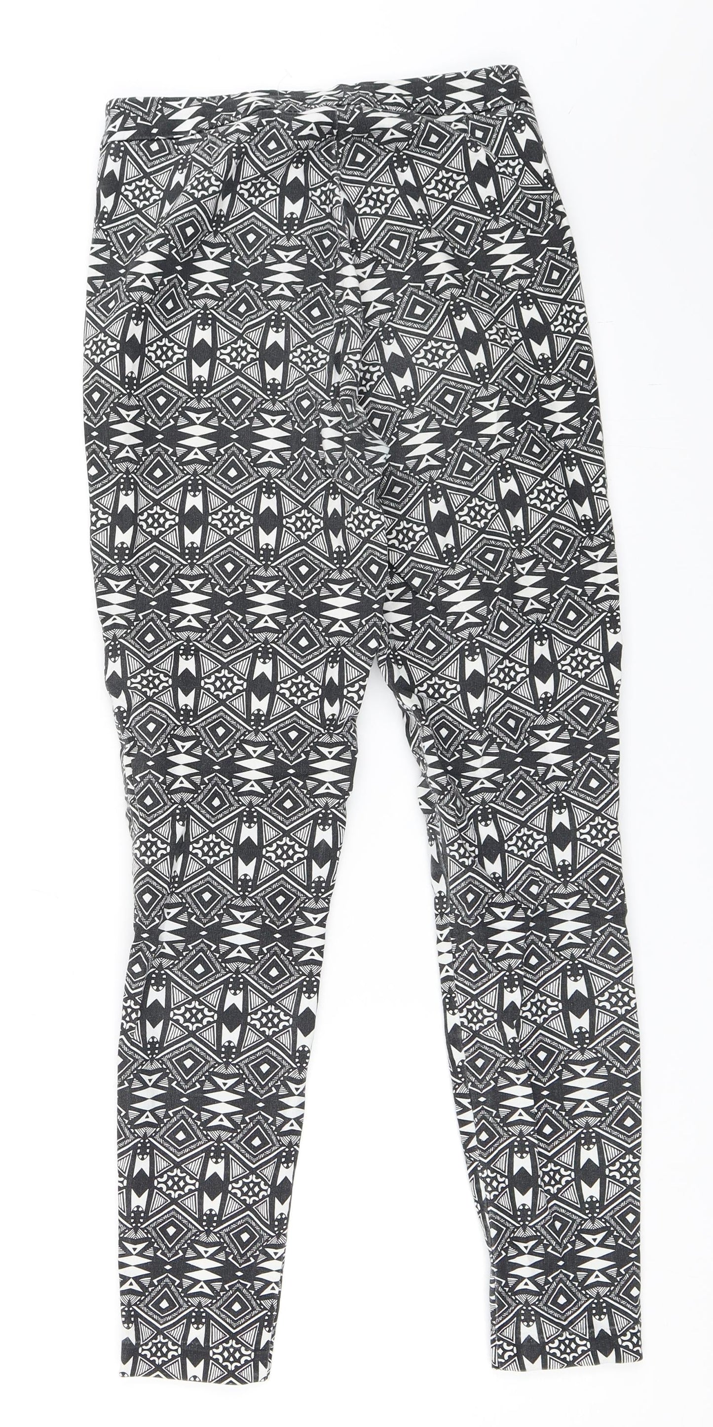 Womens UK Size 34 H&M Regular Fit  Black Trousers