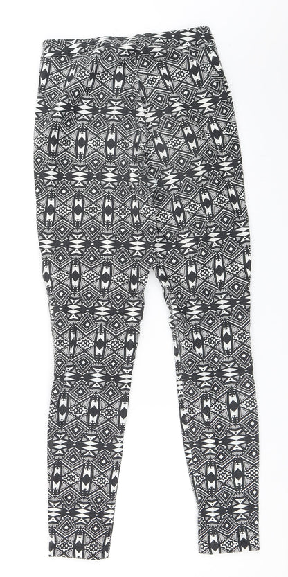 Womens UK Size 34 H&M Regular Fit  Black Trousers