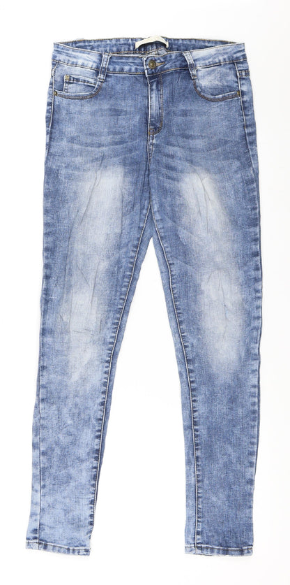 Womens UK Size 38 Preworn Regular Fit Skinny Blue Jeans