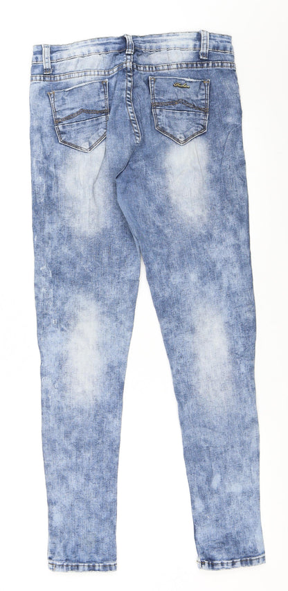 Womens UK Size 38 Preworn Regular Fit Skinny Blue Jeans