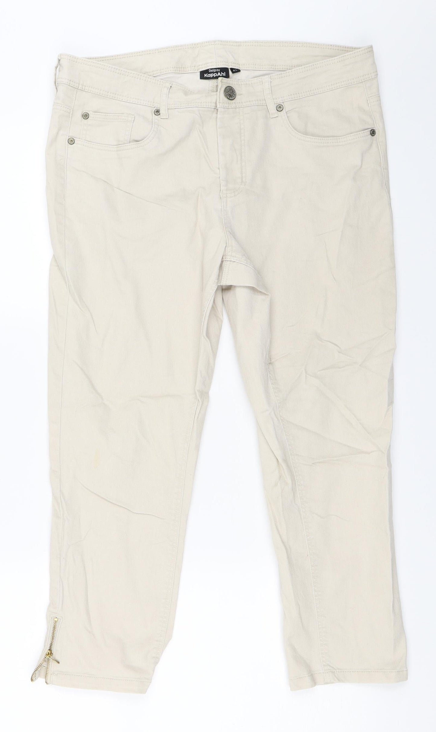 KappAhl Womens Beige   Cropped Jeans Size 42 L23 in