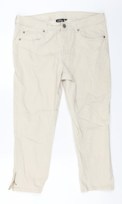 KappAhl Womens Beige   Cropped Jeans Size 42 L23 in