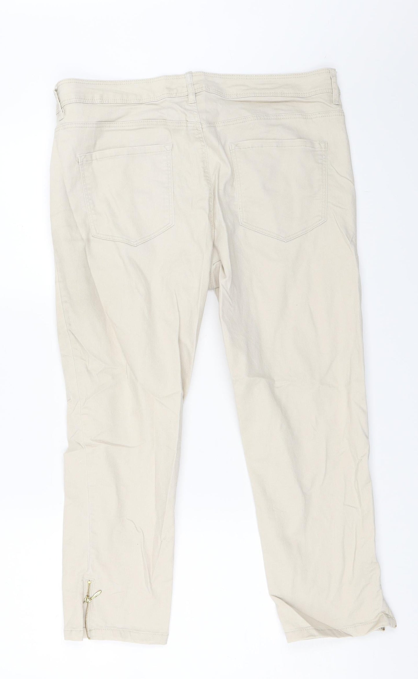 KappAhl Womens Beige   Cropped Jeans Size 42 L23 in