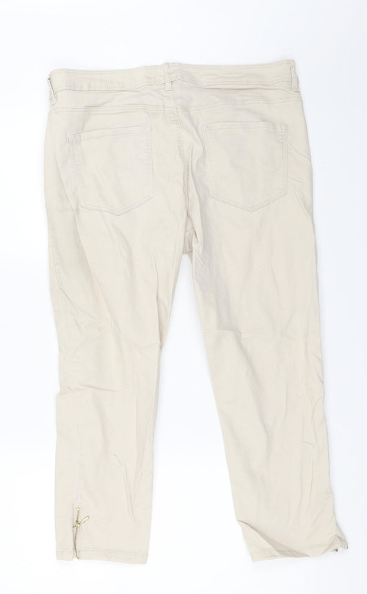 KappAhl Womens Beige   Cropped Jeans Size 42 L23 in