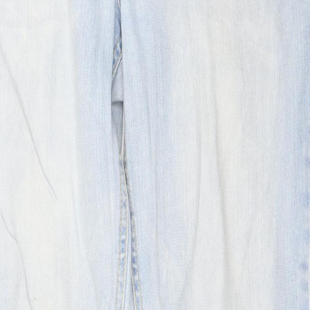 Mango Womens Blue  Denim Straight Jeans Size 44 L33 in