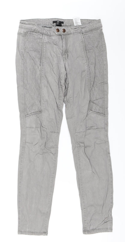 Womens UK Size 38 H&M Regular Fit Skinny Grey Jeans
