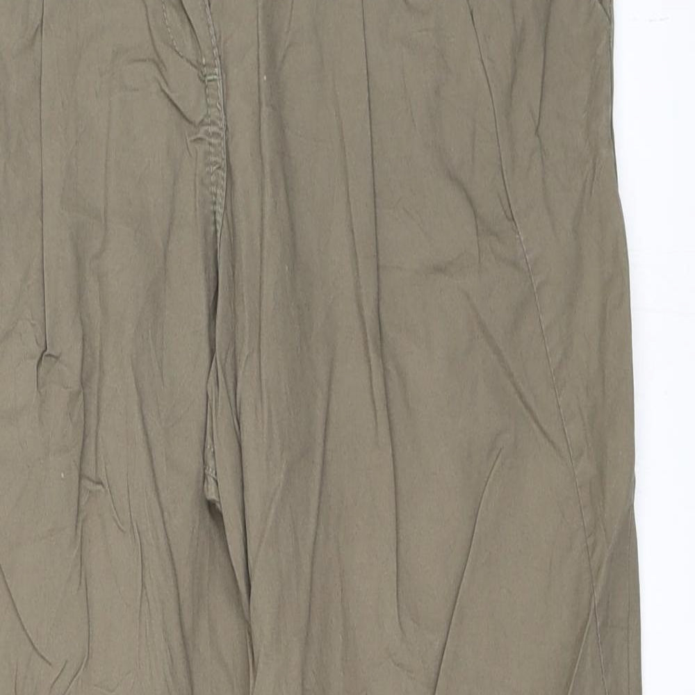 Womens UK Size 34 H&M Regular Fit Chino Green Trousers