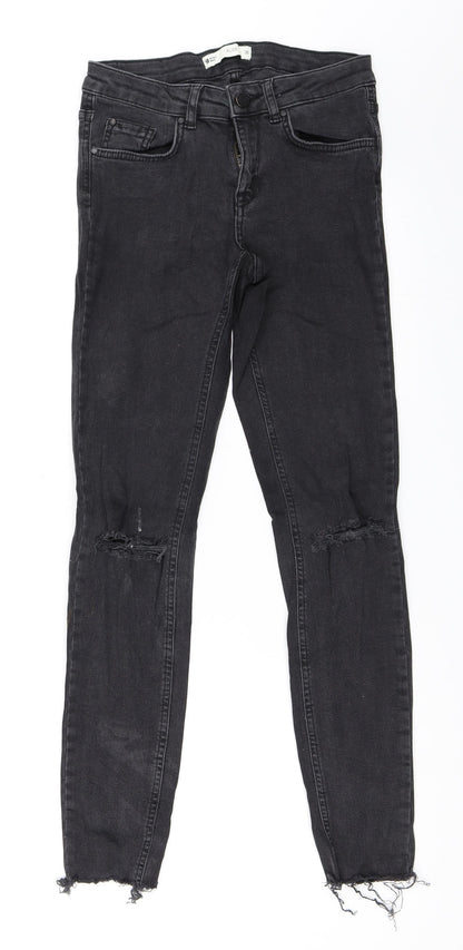 Womens UK Size 38 Gina Tricot Regular Fit Skinny Black Jeans