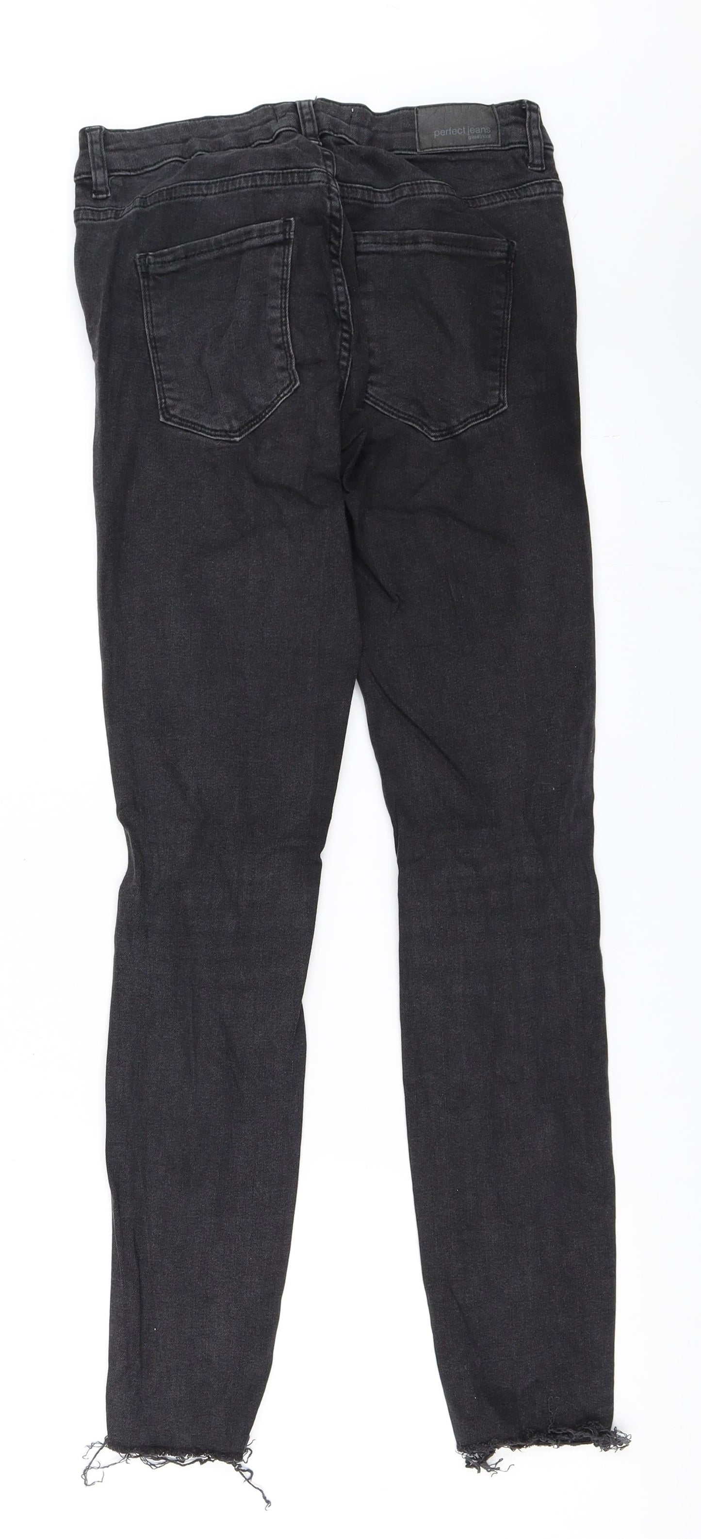 Womens UK Size 38 Gina Tricot Regular Fit Skinny Black Jeans