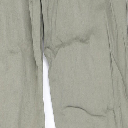 Womens UK Size L Preworn Regular Fit Straight Green Jeans
