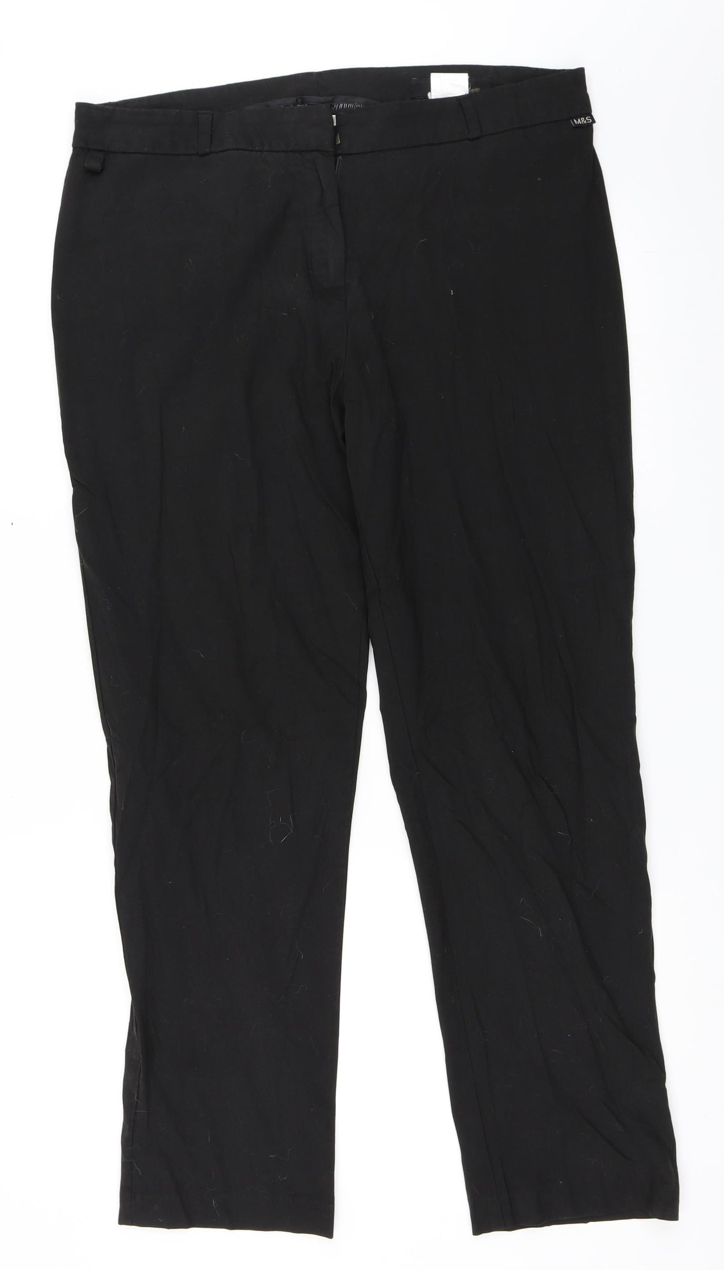 Womens UK Size 14 Marks and Spencer Regular Fit  Black Trousers