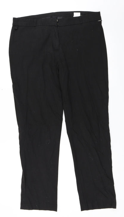 Womens UK Size 14 Marks and Spencer Regular Fit  Black Trousers
