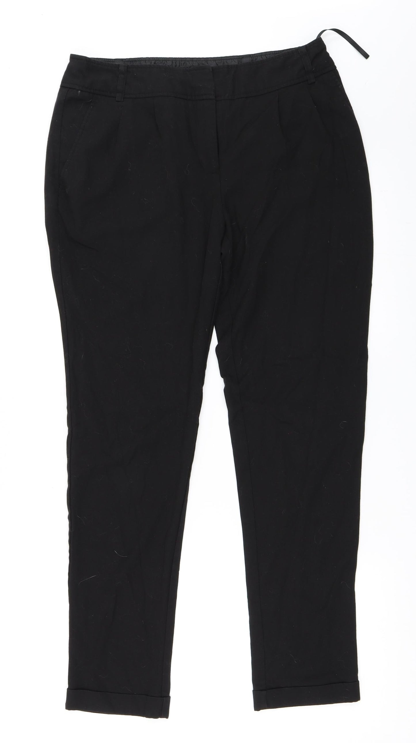 Womens UK Size 10 NEXT Regular Fit  Black Trousers