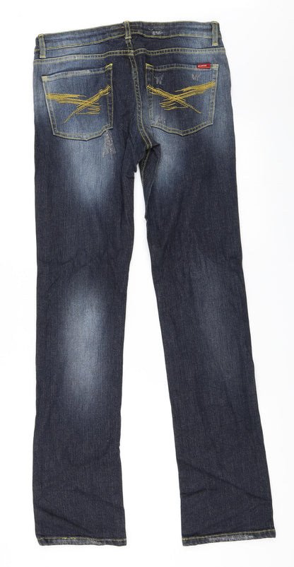 Womens UK Size 29 in Preworn Regular Fit Straight Blue Jeans