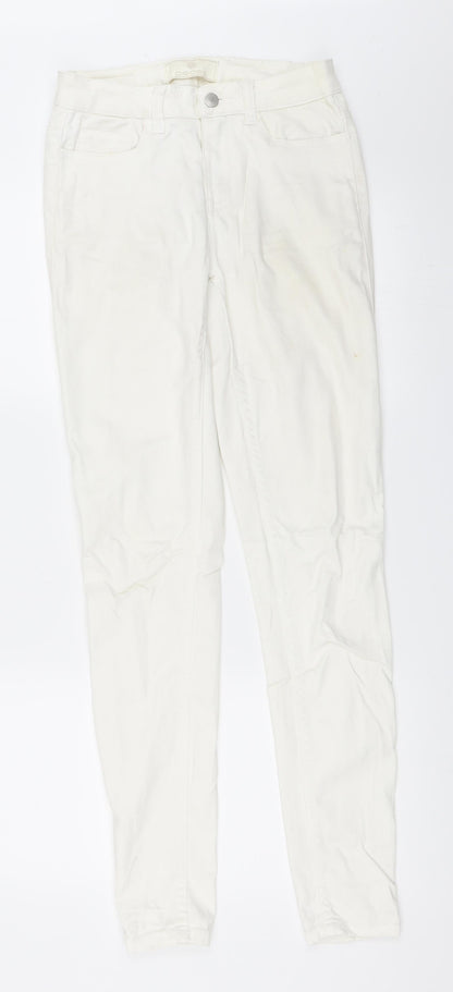 Womens UK Size XS Pieces Regular Fit Skinny Ivory Jeans