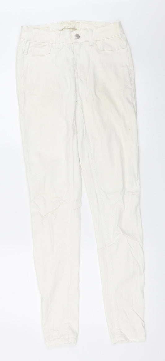 Womens UK Size XS Pieces Regular Fit Skinny Ivory Jeans