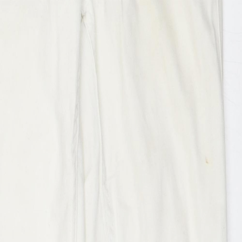 Womens UK Size XS Pieces Regular Fit Skinny Ivory Jeans